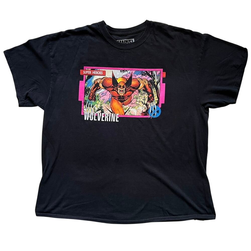 Marvel Wolverine 90s Comic Graphic T Shirt XL Black Superhero Retro